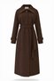 Garni Detailed Belted Brown Dress 0411 - 2