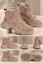 Women's Winter Lace-Up Zippered Thermo Sole Non-Slip Sole Daily Comfortable Boots Motor Style - 3