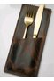 Handmade Genuine Leather Cutlery Case |   Vintage Tableware Accessory |   Premium Cutlery Sleeve - 2