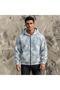 Unisex Batik Pattern Lined Zippered Hooded Sweatshirt Seasonal Jacket - 2