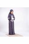 Linda Girls Floral Prayer Dress with Matching Shawl – Purple Printed Islamic Prayer Outfit for Muslim Kids, Modest Full-Length Salah Wear