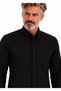 Men's Black Slim Long Sleeve Basic Shirt - 3