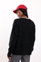 Black V-Neck Soft Textured Sweater 251337 - 5