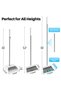 White Broom and Dustpan Set, Upright Angle Design with Built-in Comb Teeth for Kitchen, Office, Pet Hair, Hard Floors - 3