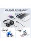 H27 USB Computer Headset with Microphone for Work, PC Headset with Noise Cancelling Mic, Wired Over- - 4
