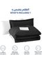 DONETELLA Bedding Comforter Set, Single Size Fits 140x200 cm - 4-Pcs Solid Quilted Bed Set, Microfib - 4