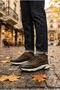Anatomical Rubber Sole Olive Washed Genuine Leather Men's Shoes M900 - 6