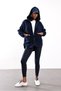 Navy Blue Hooded Fleece Jacket 23240 - 4