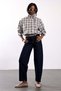 Beige Plaid Pattern Double-Breasted Shirt 173 - 3