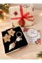 New Year's 3-Piece Gift Set (Wicker Earrings, Keychain, Evil Eye Bracelet)