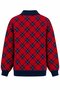 Navy Blue Polo Collar Knit Sweater - 609123 - 2