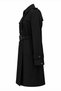 Double-Breasted Black Trench Coat with Buckle Belt 14140 - 4