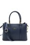 Double Handle Textured Navy Blue Bag 0081 - 2
