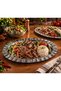 430 Quality Chrome Steel Grilled Kebab 6 Pcs Serving Plate 35 cm – Alexandr, Kebap, Pilaf and Salad Presentation Plate - 4