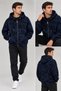 Unisex Batik Pattern Lined Zippered Hooded Sweatshirt Seasonal Jacket - 2