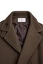 High Collar Belted Cashmere Brown Coat 14142 - 3