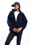 Navy Blue Hooded Fleece Jacket 23240