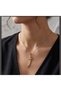 Stainless Steel Crystal Zircon Stone Hz. Ali Zülfikar Women's Necklace 40+5 cm - 5