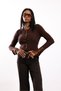 Brown Handle Lace Detailed Knitwear 0207 - 4