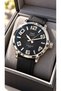 5 Atm Pool Sea Use, Black Silicone Cord, Large Thick Case Men's Wristwatch+Bracelet - 3