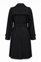 Double-Breasted Black Trench Coat with Buckle Belt 14140 - 5
