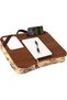Designer Lap Desk – Rustic Brown, 2-Pack with Storage Basket - 2