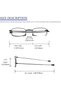 3 عبوات نظارات قراءة قابلة للطي مع حقيبة صغيرة وسلسلة مفاتيح للرجال والنساء، حماية من الضوء الأزرق ومفصلات زنبركية - 4
