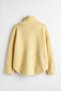 Yellow Zippered Oversize Plush Sweatshirt - 4