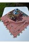Hand Work Needlepointed Square Writing 100X100 cm Handcrafted