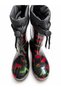Plush Boots Women's Rain Boots with Red Rose Pattern 36-40 - 3