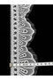 Bearded Lace, Sweater Lace Edge Length 3 Meters Width 8 cm Black - Ecru - 3