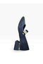 Women's Thick Short Heeled Evening Dress Shoes with Stone Heel and Metal Detail - 6