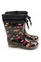 Plush Boots Women's Rain Boots Gold Pink Floral Patterned 36-40 - 4