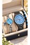 Steel Cord Smoke-Silver Steel Cord, Blue Dial Lover, Pair Combination in Separate Boxes Wristwatches + Bracelet