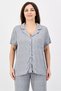 Women 2 Pieces Heather Top And Bottom Sleepwear Set, Grey - 3