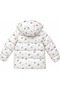 Girl's Hooded Digital Print Patterned Fluffy Coat - Water and Wind Resistant - 4