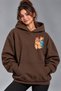 Oversize Hoodie Sweatshirt with Cat Print, Premium Thick Winter Hoodie with Kangaroo Pocket