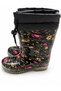 Plush Boots Women's Rain Boots Gold Pink Floral Patterned 36-40 - 5