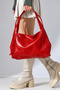 Red Women's Large Shoulder Bag Premium Faux Leather Spacious and Convenient Stylish Daily Tote Bag - 3