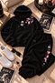 Noir Detailed Hooded Sweatshirt Premium Set - 2