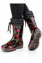 Plush Boots Women's Rain Boots with Red Rose Pattern 36-40 - 2