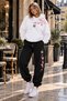 Noir Detailed Hooded Sweatshirt Premium Set - 2