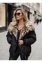 Women's Quilted Fur Detailed Coat - 6