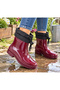 Plush Potin Women's Rain Boots Burgundy 36-40 - 3