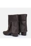 Large Size Bitter Brown Studded Fold Collar Women's Boots 41-42-43-44 - 7