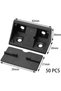 50 Pcs Premium 90 Degree Plastic Corner Braces with Cover Caps, Heavy Duty Right Angle Shelf Support Brackets, Black Furniture Corner Connectors for Cabinets, Cupboards, Wooden Shelves - 2