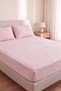 Double Cotton Elastic Sheet Set |   With 2 Pillowcases |   Non-Slip Corner Elastic, Soft Textured - 2