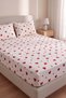 Double Cotton Elastic Sheet Set |   With 2 Pillowcases |   Non-Slip Corner Elastic, Soft Textured - 2
