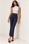 Women's Winter Fabric High-Rise Spanish Flare Pants - Flexible Fabric, Elastic Waist, Hidden Zipper Fabric Pants - 7