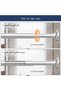 1 Pack Shower Curtain Rod, 76-193cm Adjustable, Silver - 3